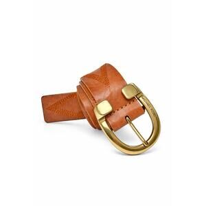 Michael Kors Vintage Cognac Leather Belt Solid Brass Heritage Western Femme